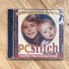 PCStitch Version 4 Cross Stitch Pattern Design Software NEW Rare CD-ROM PC NOS