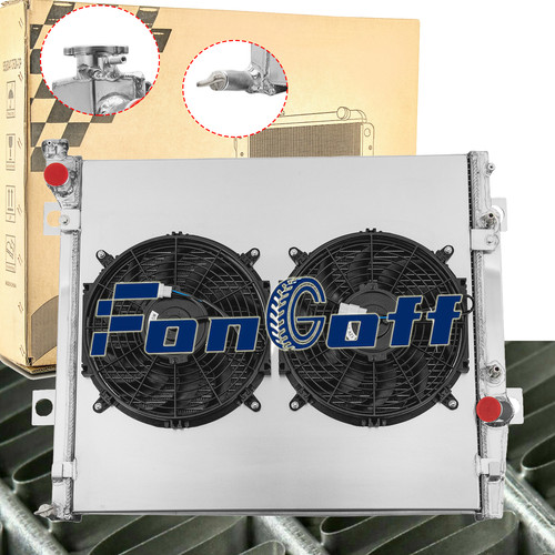 2 Row Radiator Shroud Fans Fits 2003-2009 Toyota 4 Runner Lexus GX470 4.7L V8 AT