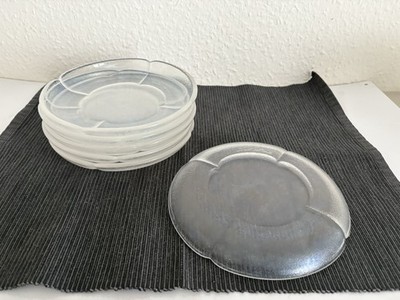 6 ROSENTHAL Glas Dessert Teller Form Ohne Namen Björn Wiinblad Ø 16 cm