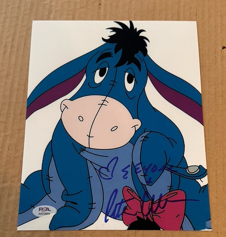 PETER CULLEN Autographed Signed EEYORE WINNIE THE POOH 8X10 PHOTO PSA/DNA COA #2 