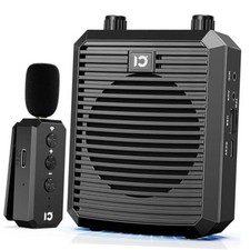 18W Voice Amplifier with Wireless Lavalier Microphone - Portable Speaker - Black
