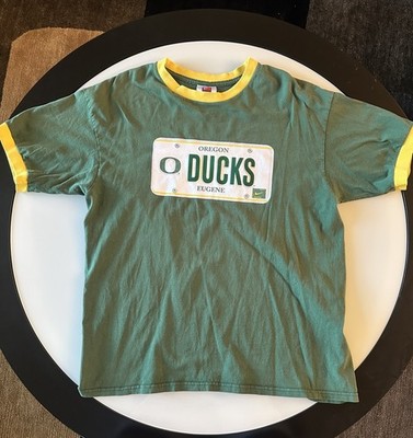 Vintage Y2K Nike Team Oregon Ducks Eugene license plate Shirt Men s L Green
