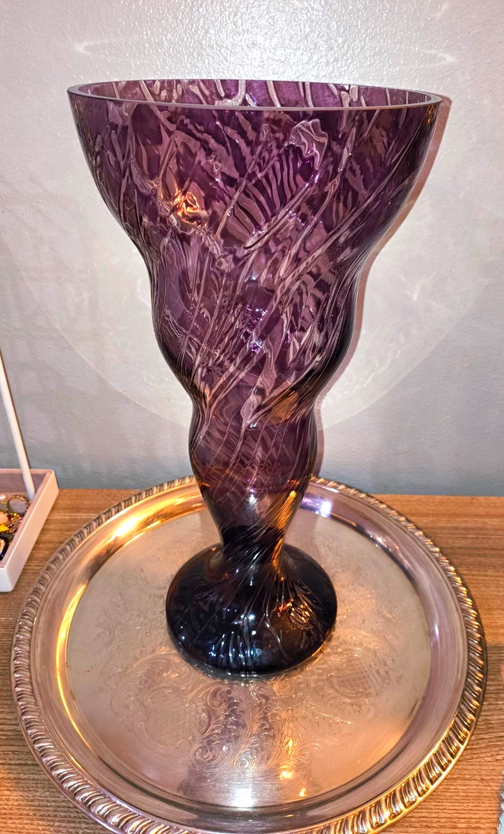 花瓶　SASAKI CRYSTAL 25+ Sasaki Vase Indiana Crystal Contemporary Glass for sale