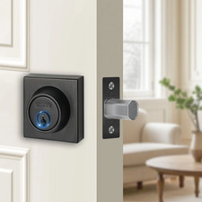 Matte Black Single Cylinder Deadbolt Lock with 3 Keys - Secure Stylish
