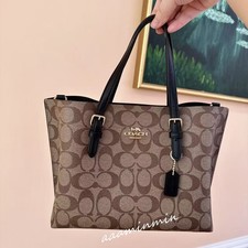 NWT Coach Mollie Tote 25 In Signature Canvas C4250