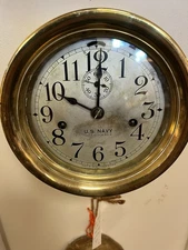 Seth Thomas Maritime Ships Brass Clock With Key To Wind