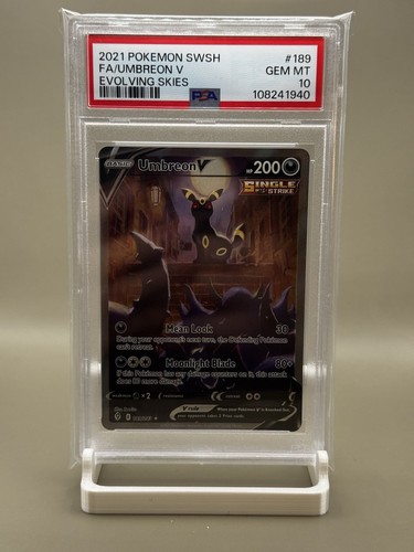 Umbreon V Alternate Art 189/203 Pokemon 2021 Evolving Skies PSA 10 GEM MINT