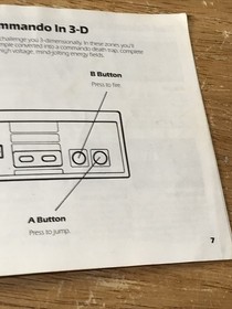 Nintendo NES Manual Only Contra NES-CT-USA Has Wear