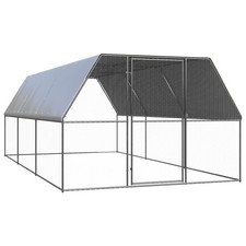 Outdoor Chicken Cage Galvanised Steel Chicken Coop Supply Multi Sizes vidaXL