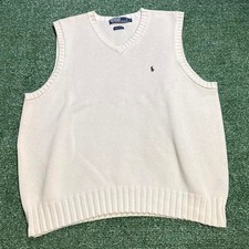 Vintage Polo Ralph Lauren Knit Vest Size Mens Large