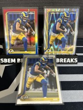 Puka Nacua  Topps Chrome 2025 #166 Base , Red White Blue , Ray Wave.