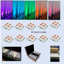 10pc/lot DJ Par 4x18W Battery led Uplight RGBWA UV Wireless IR par light/case