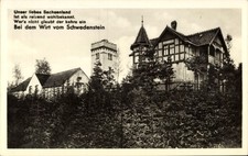 Ak Schwedenstein bei Pulsnitz, Berggasthaus Schwedenstein,... - 4792380
