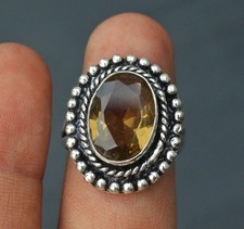 Smoky Quartz Gemstone 925 Sterling Silver Ring Handmade Jewelry Ring For Gift