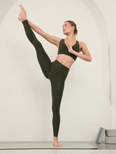 Athleta XS Transcend Stash High Rise Legging Aspen Olive XS NEW! #533673