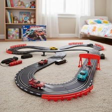 Electric Powered Slot Car Race Track Set Boys Toys for 6 7 8-12 ...