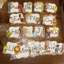 Carson Dellosa Alphabet Traditional Manuscript Board COMPLETE Set EUC!