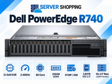 Dell PowerEdge R740 2x Gold 6148 2.40Ghz 40-Core 256GB H730P/2GB 3.84TB SSD 2.5"