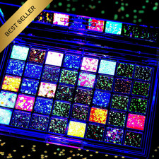 FANDAMEI 40 Colors Glow in the Dark Glitter Face Body Hair Makeup Rave Festival
