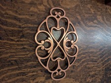 Pampered Chef Round Up From the Heart Cast Iron Copper Tone Trivet From 2009