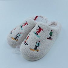 Adult Skier Scuff Slippers Off-White Wondershop Ivory Size M 5/6