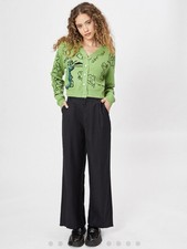 NWT Cider Dress Pants Womens Medium Solid Black Straight Leg  Zip Fly