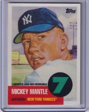 2007 MICKEY MANTLE TOPPS BASEBALL GREEN PATCH MEMORABILIA #MMR-53 YANKEES