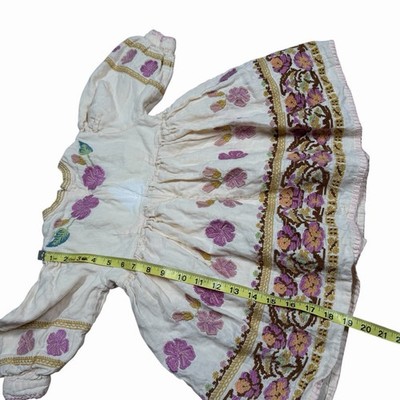 Apolina Kids Mya Dress in String 3-5 Years Floral Embroidered Boho