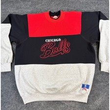 Vintage Chicago Bulls Nutmeg Mills Sweatshirt XL Red Black Grey NBA Made in USA