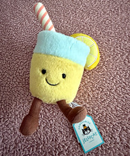 Rare retired Jellycat Amuseables Lemonade Plush Soft Toy Small With Tags