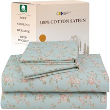California Design Den Sheet Set Rose King Size Bed Sheets, Deep Pocket King S...