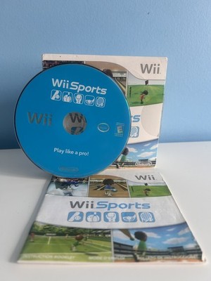 Wii Sports (Nintendo Wii, 2006) Cardboard Sleeve w/ Manual - TESTED