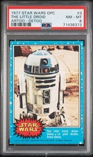 1977 O-PEE-CHEE OPC STAR WARS #3 R2-D2  ARTOO-DETOO ROOKIE RC PSA 8 POP 10!!!