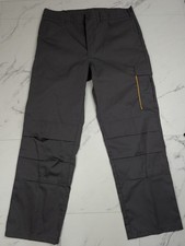 UVEX Mens Grey Cargo Work Trousers W38 L32 Knee Pad Pockets Heavy Duty Combat