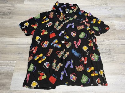Vintage Womens Blouse Artsy Boutique AOP All Over Print SUA Sz Small Maximalist