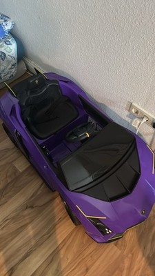Lamborghini Auténtica Kinder Elektroauto 12V Kinderfahrzeug 3-8 Jahre,Lila