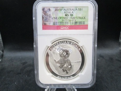 2015 P Australia Koala .999 Fine Silver 1oz. Dollar NGC MS 70