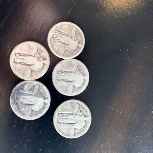 Lot Of 5 Standing Liberty Quarters Silver