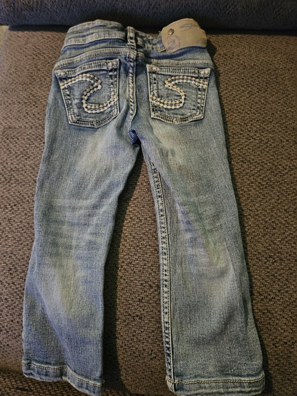 Silver Jeans Tammy Girls Blue Light Wash Bootcut Embroidered Jeans Size 2t