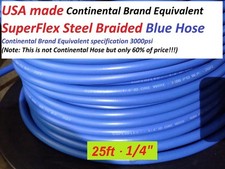 25ft CarpetClean 3000 PSI Blue Steel Braid Solution Hose SuperFlex Continenta Eq