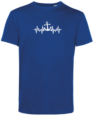 T-Shirt ''Herzschlag Anker'' , 12 Farben, S-XXL, Damen/Herren, Bio-Baumwolle