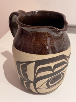 Signierter Judy Cranmer Krug Vase Keramik Nord Amerika Native Indianer