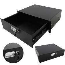 19 Inch Rack Mount 3U Locking Drawer Audio DJ Server Rack Storage Cabinet