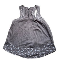 Splendid Gray T-strap Tank Size Small 100% Cotton Made In USA Summer Casual