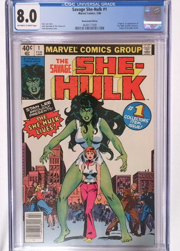 The Savage She-Hulk #1 Newsstand Variant (Marvel Comics February 1980) CGC 8.0