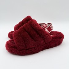 UGG Fluff Yeah Slide Womens Size 8 Red Slippers Sandals