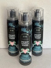 New Bath  Body Works Wicked Vanilla Woods Fragrance Mist Lot of 3 Bottles