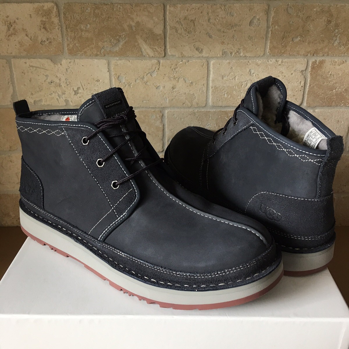 UGG AVALANCHE NEUMEL NAVY BLUE SUEDE SHEEPSKIN WATERPROOF 