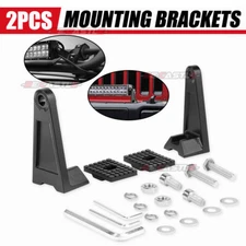 2PCS Universal Mounting Brackets Aluminum Alloy Side Rotating LED Work Light Bar