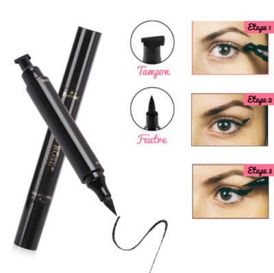 Eyeliner Eyeliner Schwarz Filz Doppelspitze Pinup Stempel Komma perfekt